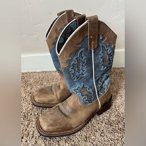 Laredo Isla Women’s Cowboy Boots Brown Blue Size 6.5